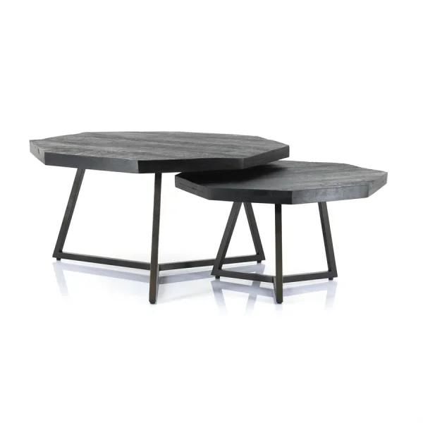 ByBoo / Tables / Coffeetable set Octagon – black