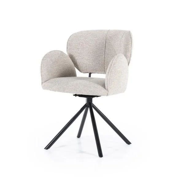 Eleonora / Eetkamerstoelen / Stoel Rosalin – taupe Moon